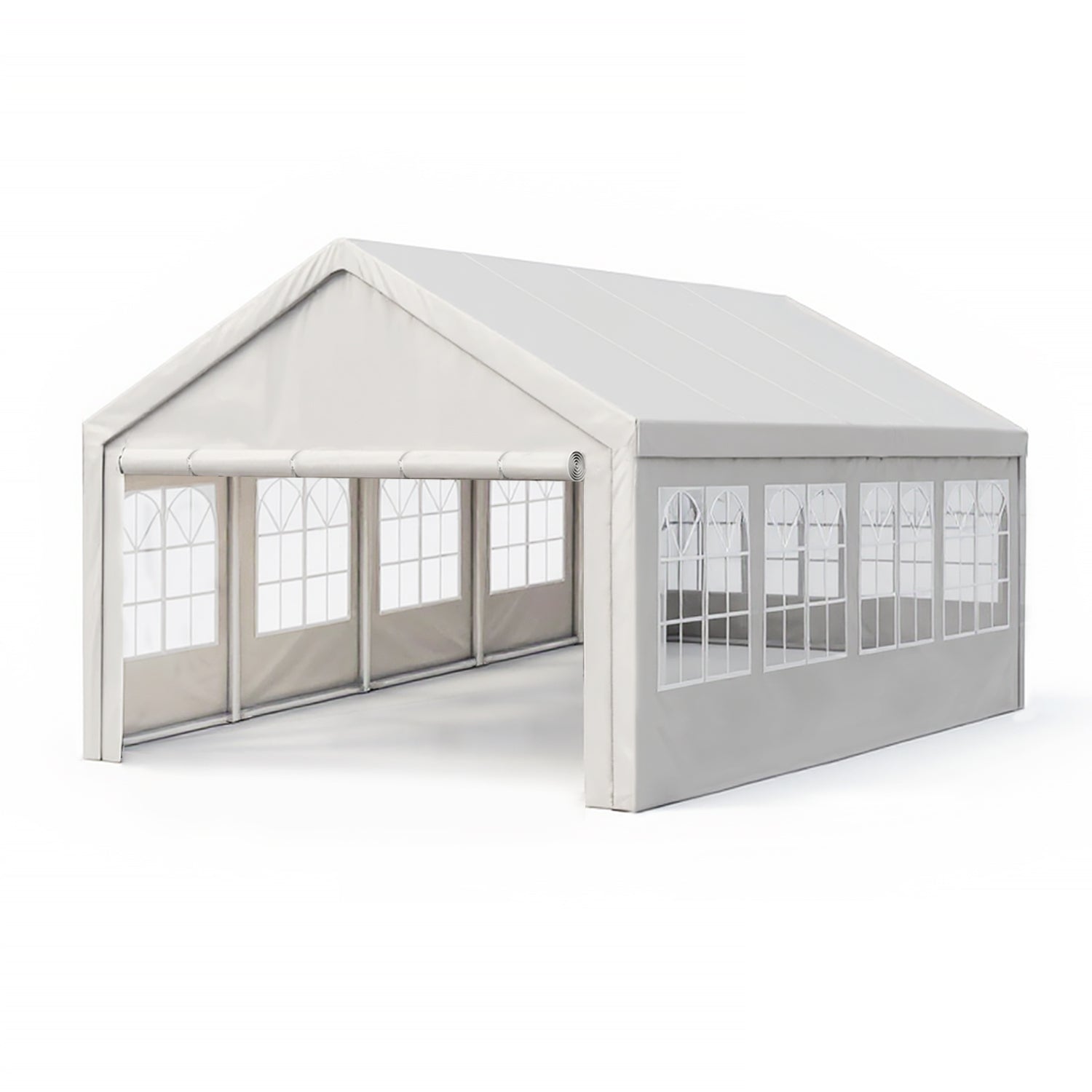 Carport canopy tent 13x26 ft white with sidewalls by HouseOfZazla on Tampa Home & Garden Store