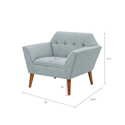 Lounge Chair With Button Tufting Mid Century