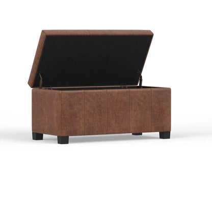 Dover Upholstered Storage Ottoman Bench with Lid