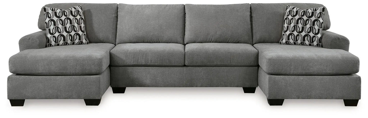 Birkdale Court Sectional in grey fabric with chaise ends by Unique Piece Furniture on Tampa Home & Garden Store