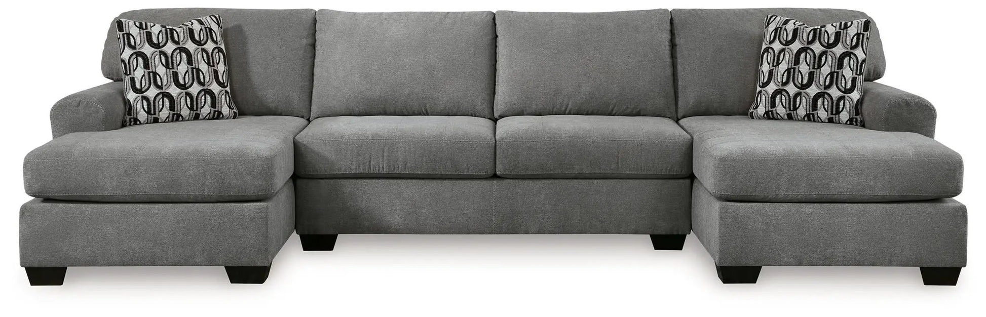 Birkdale Court Sectional in grey fabric with chaise ends by Unique Piece Furniture on Tampa Home & Garden Store