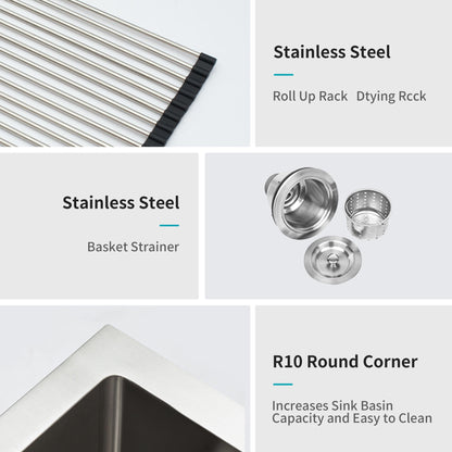 Modern Deep Single Bowl and Stainless Steel Sink
