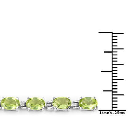 Bracelet with oval peridot stones set in .925 sterling silver, 8.61 ct total, Bids.com on Tampa Home & Garden Store