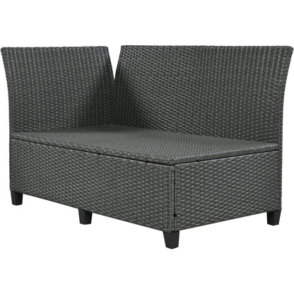 Tomax 5-Piece Outdoor Patio Rattan Sofa Set by HouseOfZazla, dark gray wicker on Tampa Home & Garden Store