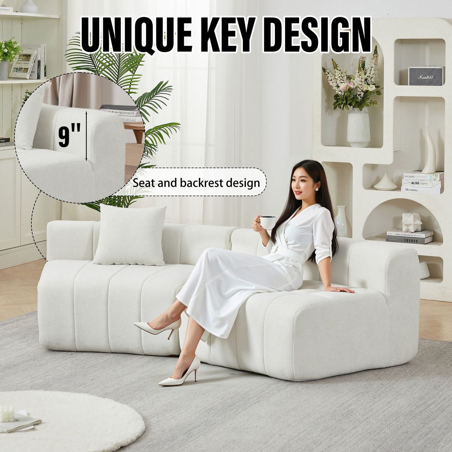 Symmetrical Modular Sofa And Piano Key Design