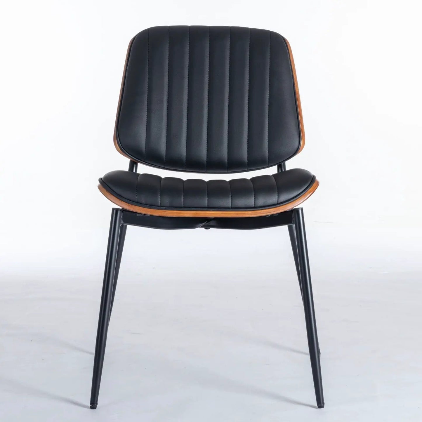 Dining Chairs Set of 2 Mid Century Walnut Back