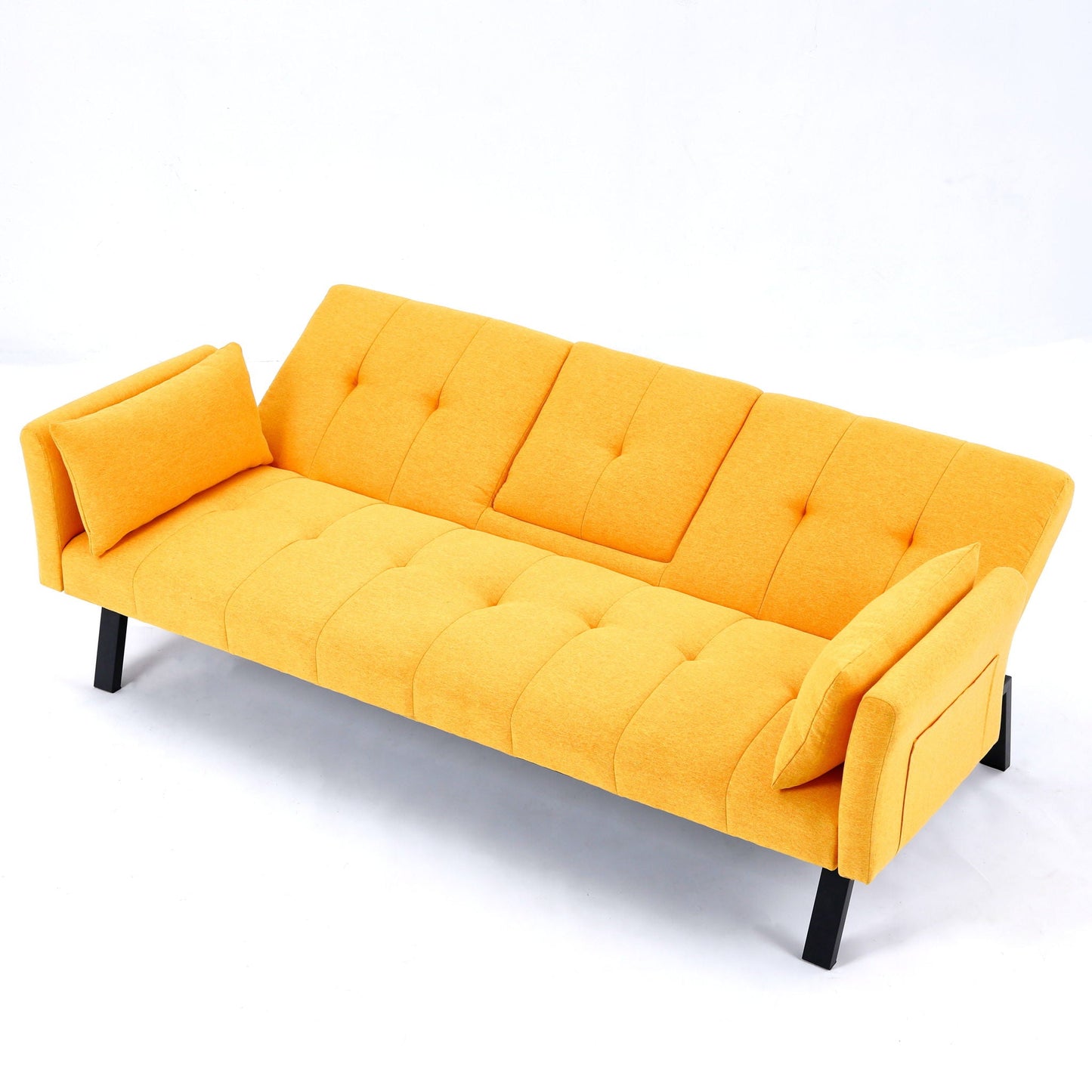 Compact Foldable Sofa Bed and Cup Holder