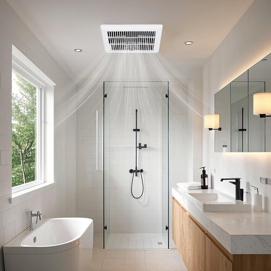 80 CFM Bathroom Exhaust Fan with Metal Housing and 4 Inches Duct - Tampa Home & Garden Store