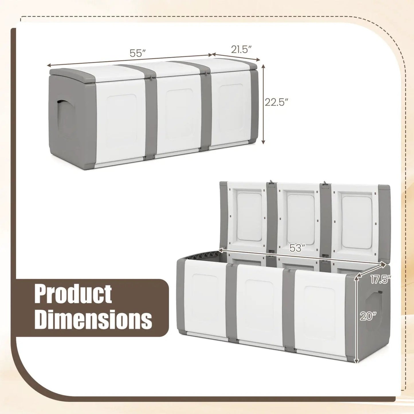 Patio Storage Container with Lockable Lid