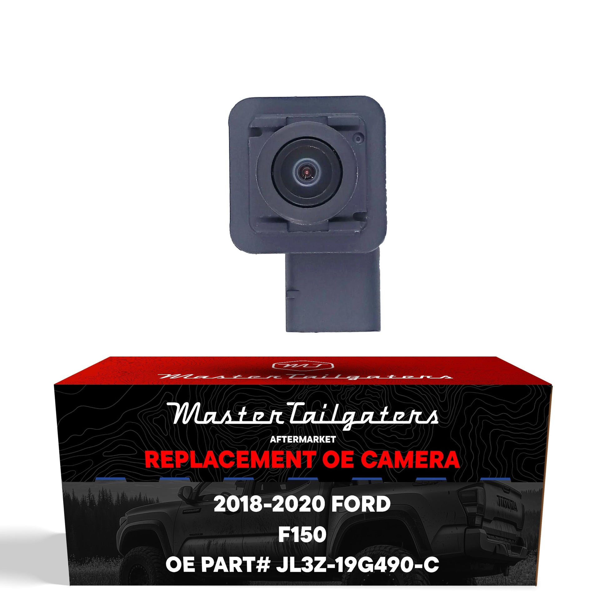 Ford F-150 OEM backup camera, Master Tailgaters, square black housing, 2018-2020 on Tampa Home & Garden Store
