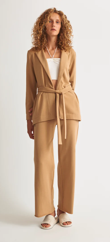 Skin Elenora Organic Belted Blazer and Sash