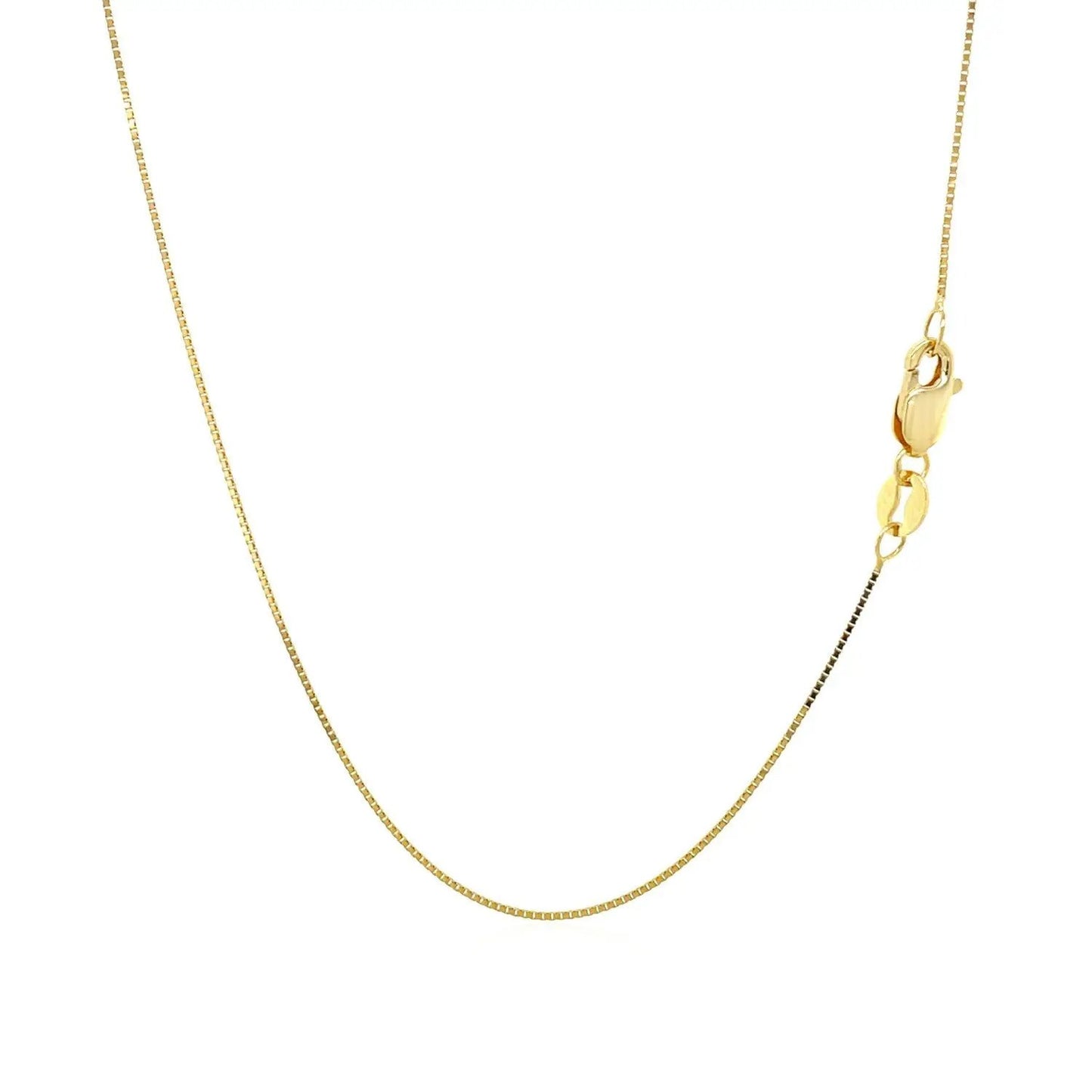 14k Yellow Gold Classic Box Chain Necklace 0.6mm by Bids.com with lobster clasp on Tampa Home & Garden Store