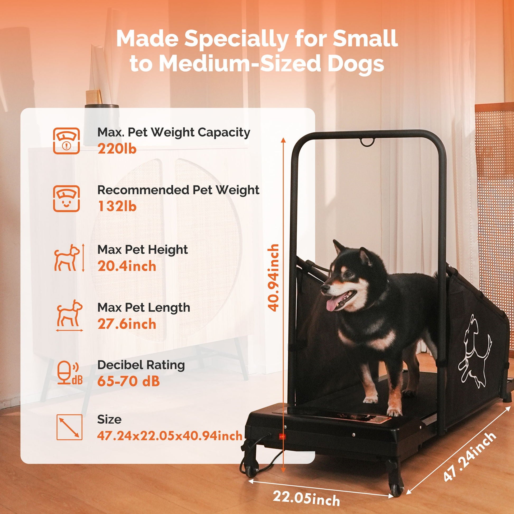 Dog treadmill medium dogs HouseOfZazla black frame non-slip belt remote control dog on unit on Tampa Home & Garden Store
