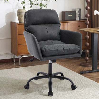 Office chair with adjustable height, ergonomic, dark gray fabric, swivel with 5 casters on Tampa Home & Garden Store