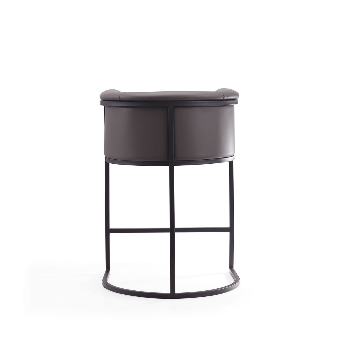 Cosmopolitan stool with charcoal upholstered seat and black metal frame, counter-height 24–27 in on Tampa Home & Garden Store