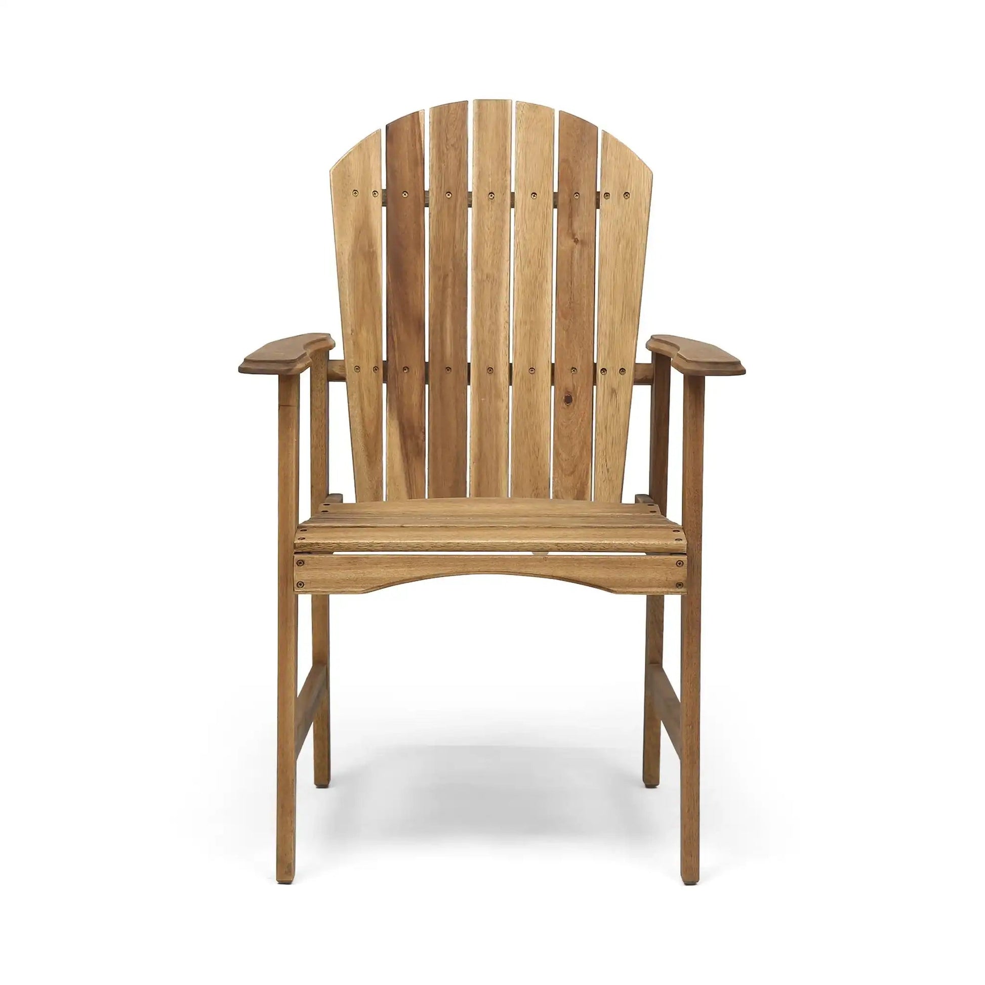 Outdoor weather resistant acacia wood Adirondack dining chair by HouseOfZazla on Tampa Home & Garden Store
