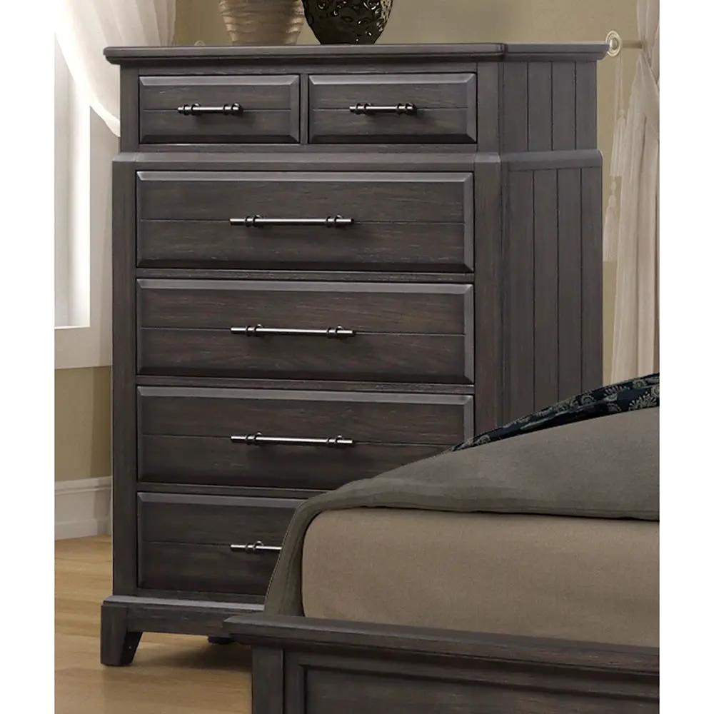 Mahogany Six Drawer Dresser for Bedroom Storage