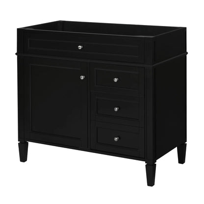 Bathroom vanity base in black finish with 2 drawers and a tip-out drawer Unique Piece Furniture on Tampa Home & Garden Store