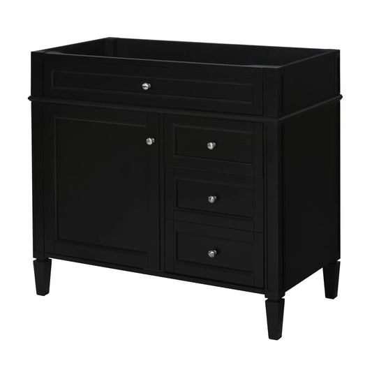 Bathroom vanity base in black finish with 2 drawers and a tip-out drawer Unique Piece Furniture on Tampa Home & Garden Store