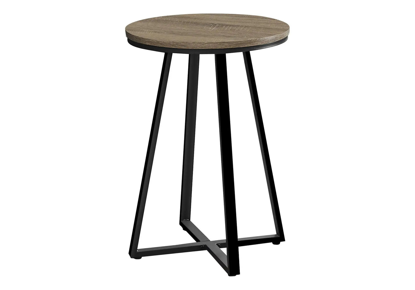 Accent Table round side table with wood top and black metal legs by Unique Piece Furniture on Tampa Home & Garden Store