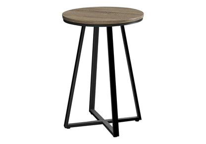 Accent Table round side table with wood top and black metal legs by Unique Piece Furniture on Tampa Home & Garden Store
