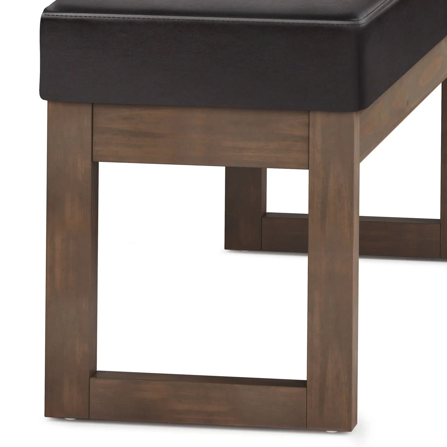 Milltown Upholstered Ottoman Bench With Driftwood