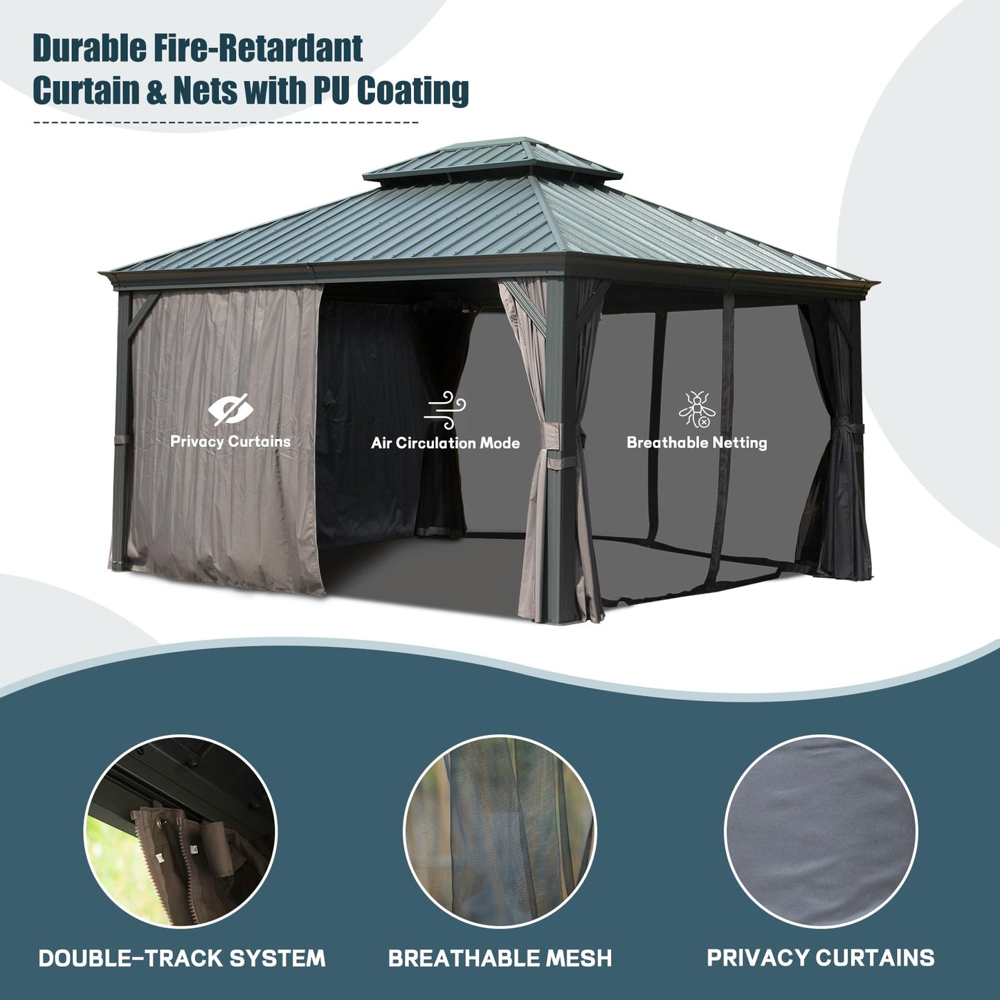 Sturdy Aluminum Hardtop And Timeless Gazebo Frame