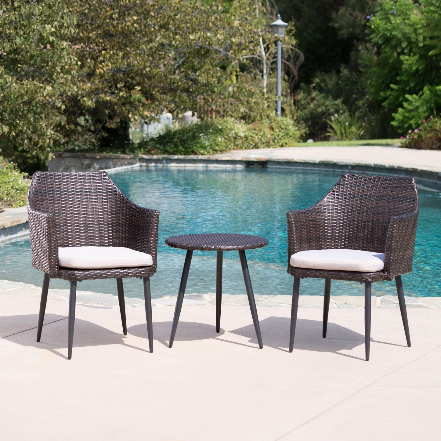 Kenneth 3 Piece Chat Set and Rattan Chairs