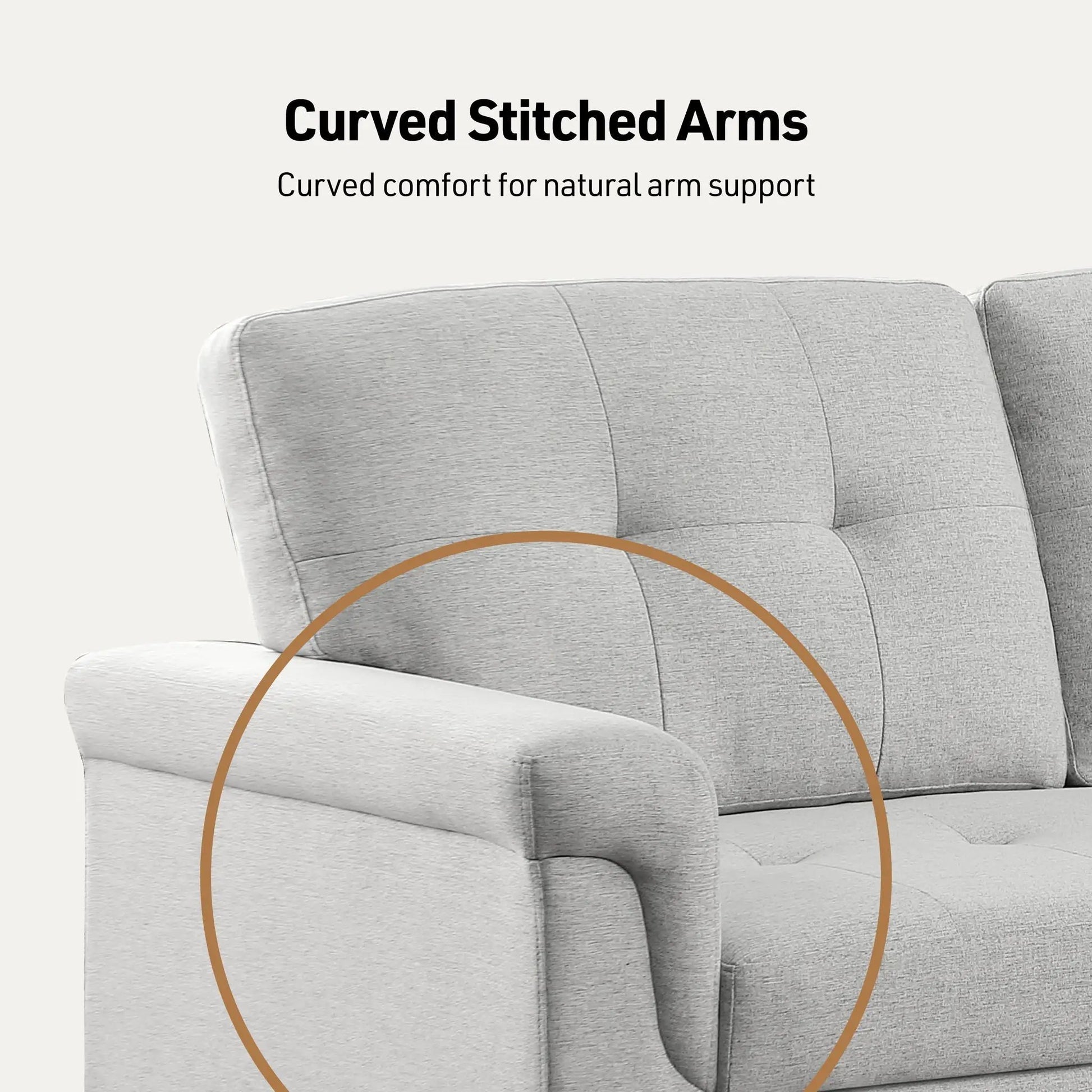 Lucca sleeper sectional sofa with storage chaise in gray fabric by Unique Piece Furniture on Tampa Home & Garden Store