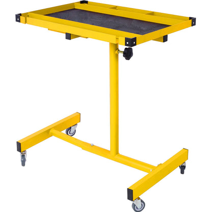 Adjustable Tear Down Work Table with Drawer yellow steel frame on caster wheels HouseOfZazla on Tampa Home & Garden Store