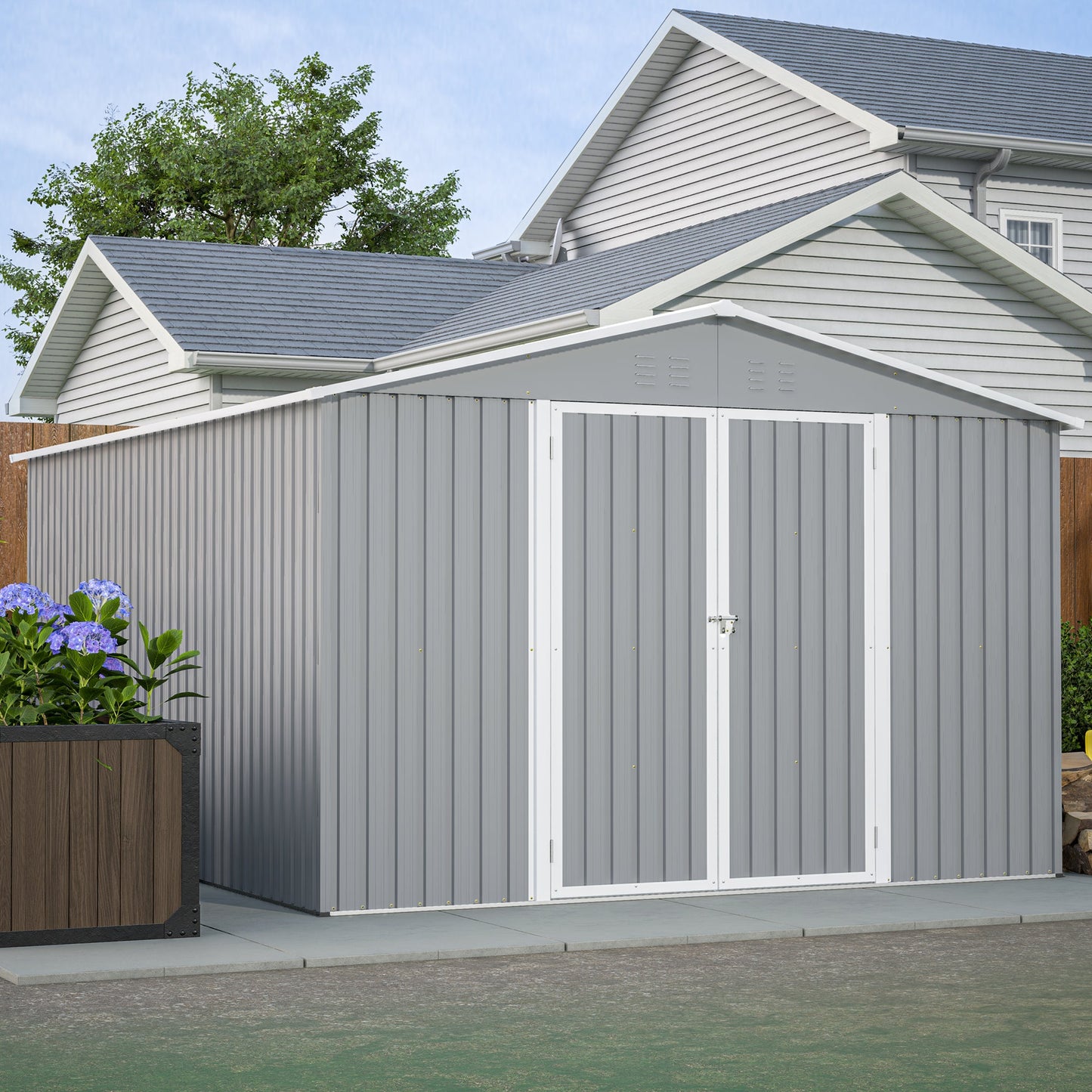 10 By 12 Feet Galvanized Steel Storage Shed