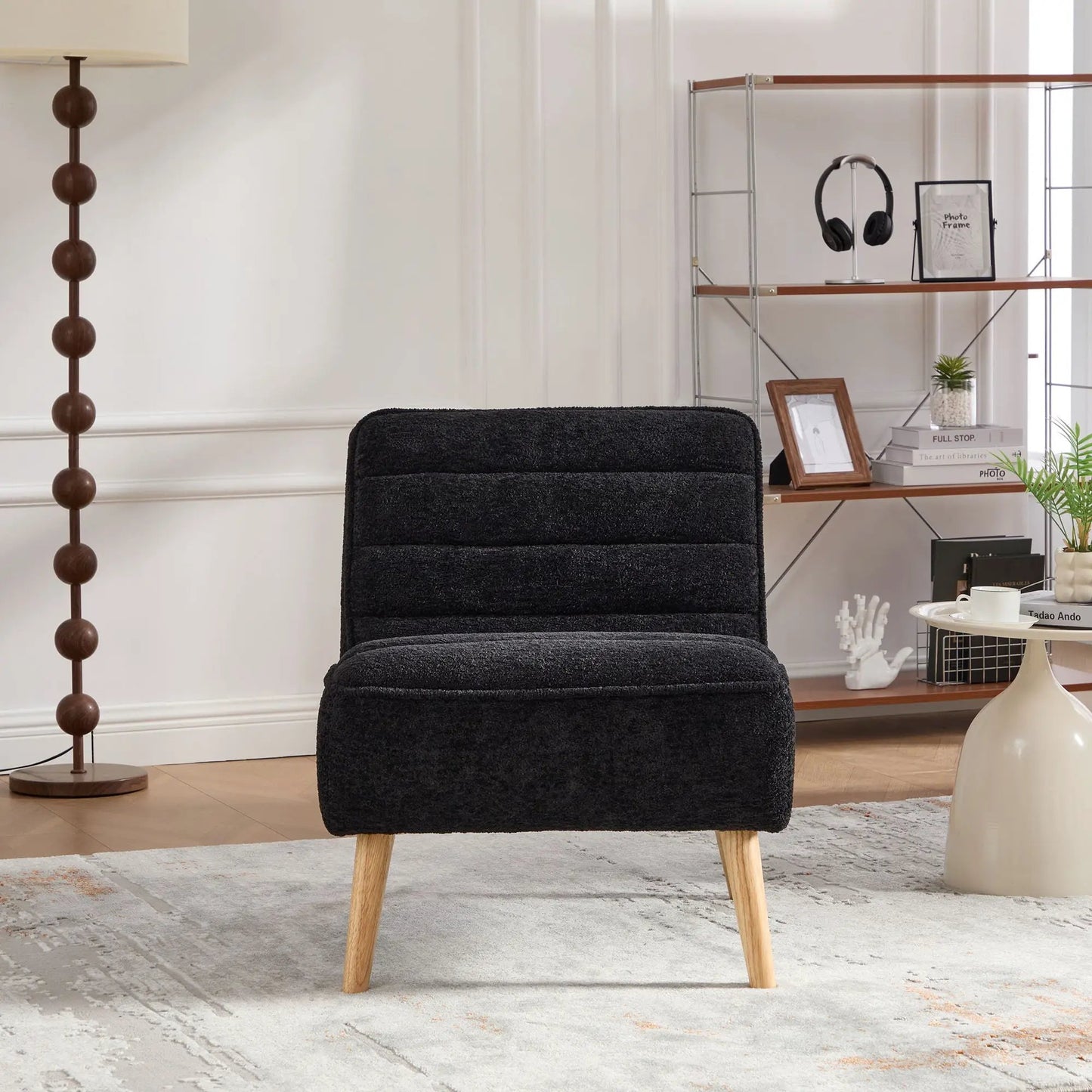 Upholstered Armless Accent Chair for Rooms