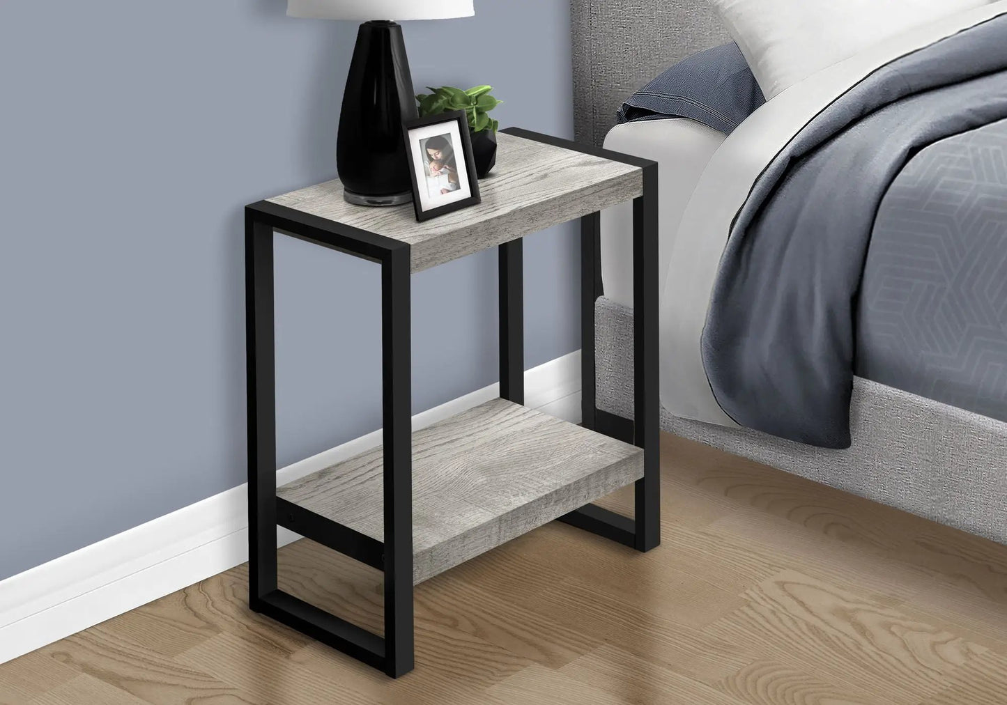 Accent Table Industrial Side Table with Flexible
