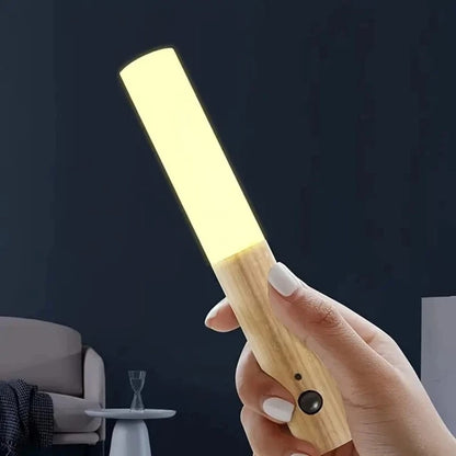 Rechargeable Motion Sensor Night Light – Magnetic Wooden Wall Lamp, wood finish by UpTrend Deals on Tampa Home & Garden Store