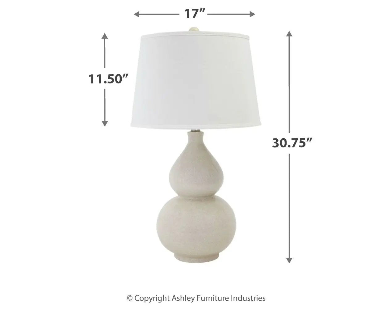 Saffi Ceramic Table Lamp Cream Finish Elegant