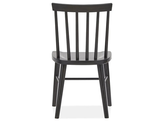 Lindon dark dining side chair set of 2 with spindle back and curved seat in dark brown wood on Tampa Home & Garden Store