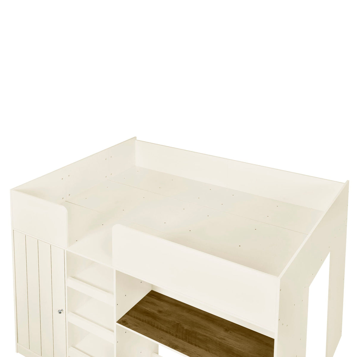 Loft bed with built-in wardrobe, desk, shelves and drawers in white by HouseOfZazla on Tampa Home & Garden Store