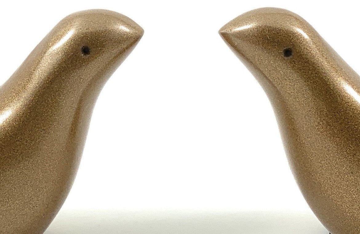 Vibhsa Marigold Bird Ring Holder Set of 2, gold-toned bird figurines on Tampa Home & Garden Store