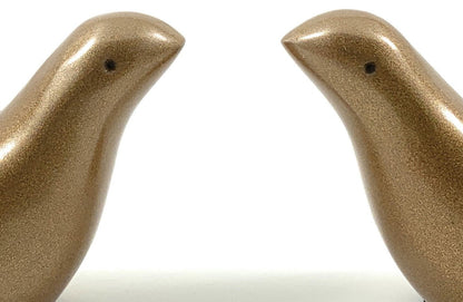 Vibhsa Marigold Bird Ring Holder Set of 2, gold-toned bird figurines on Tampa Home & Garden Store