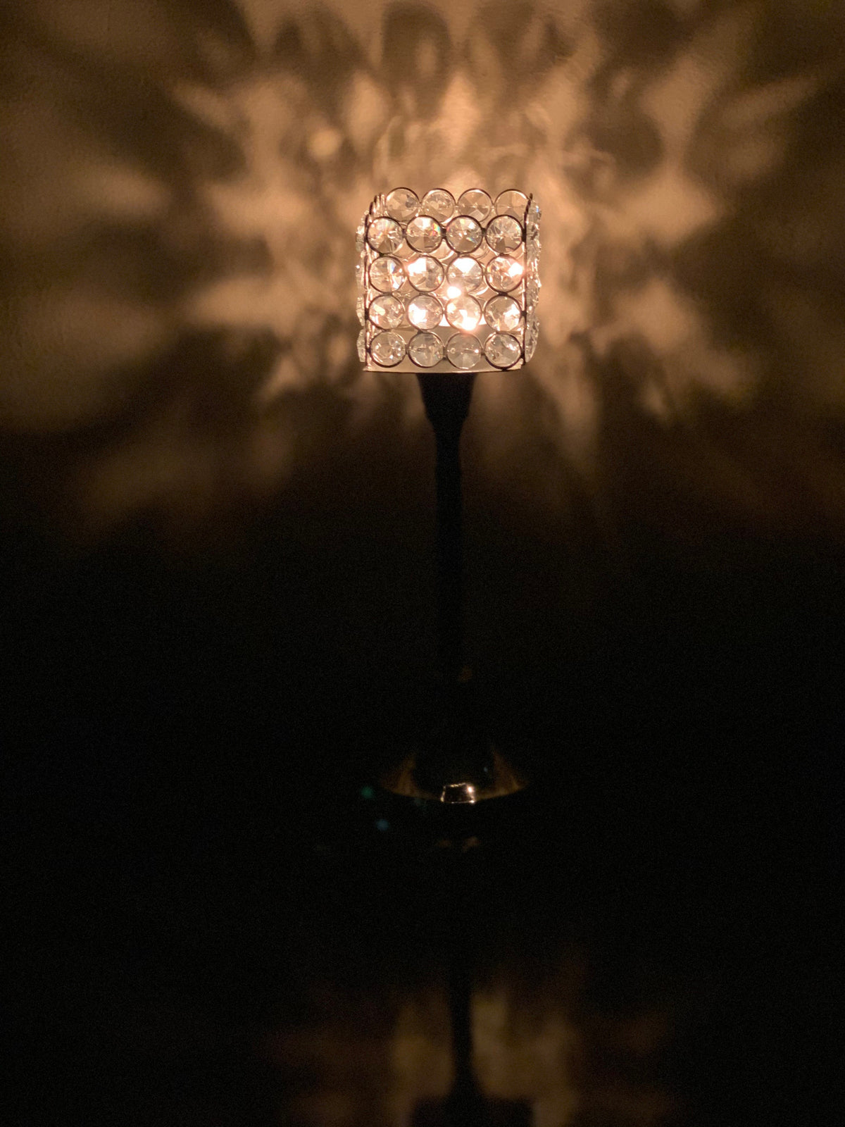 Vibhsa hurricane crystal candle holder square clear crystal tealight centerpiece on Tampa Home & Garden Store