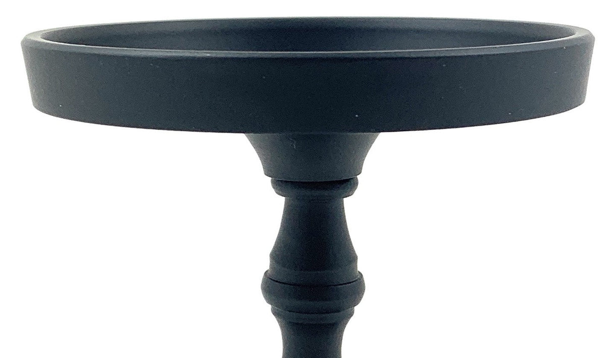 Vibhsa pillar candle holder, matte black, 4.5H, fits 3.5in candles on Tampa Home & Garden Store