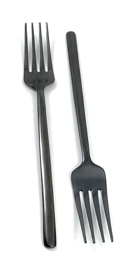 Dinner forks by Vibhsa in black with stainless steel tines set of 6 on Tampa Home & Garden Store