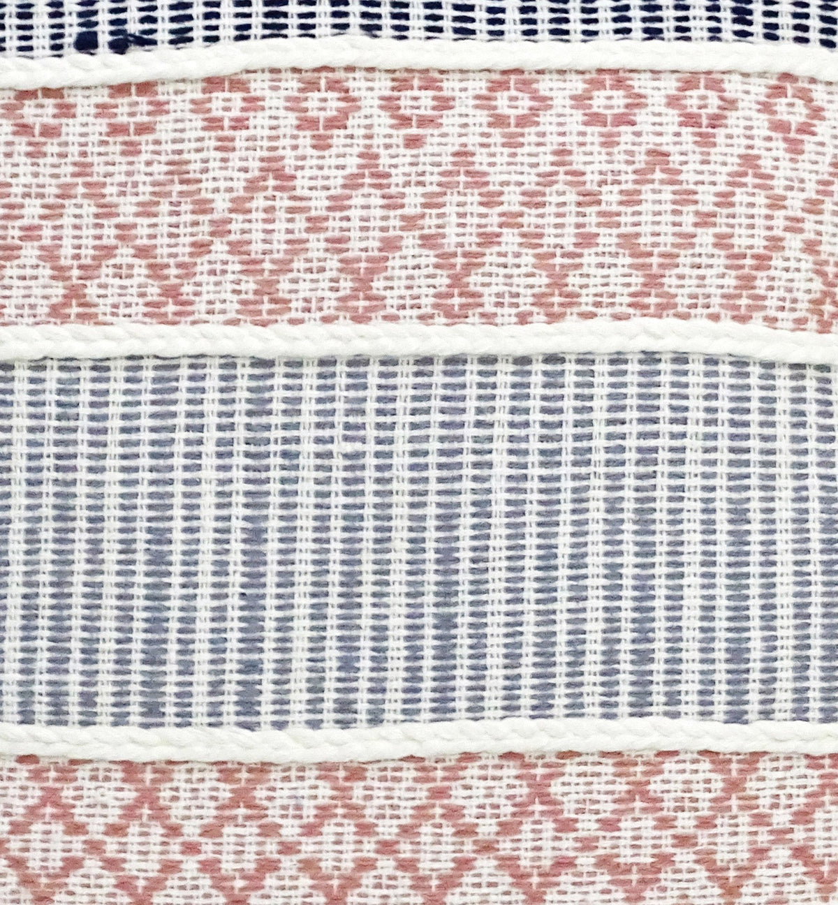 22x22 decorative throw pillow navy blue and pink woven fabric by Vibhsa on Tampa Home & Garden Store