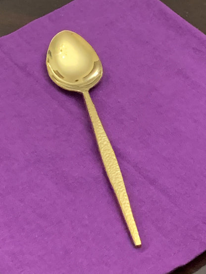 Vibhsa gold hammered flatware spoon for serving on Tampa Home & Garden Store