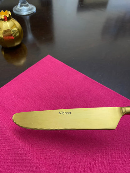Vibhsa gold stainless steel flatware knife from 20 pc set on Tampa Home & Garden Store