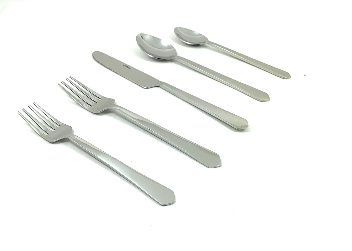 Vibhsa flatware set 20 pieces in silver stainless steel with forks, knives, spoons on Tampa Home & Garden Store