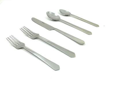 Vibhsa flatware set 20 pieces in silver stainless steel with forks, knives, spoons on Tampa Home & Garden Store