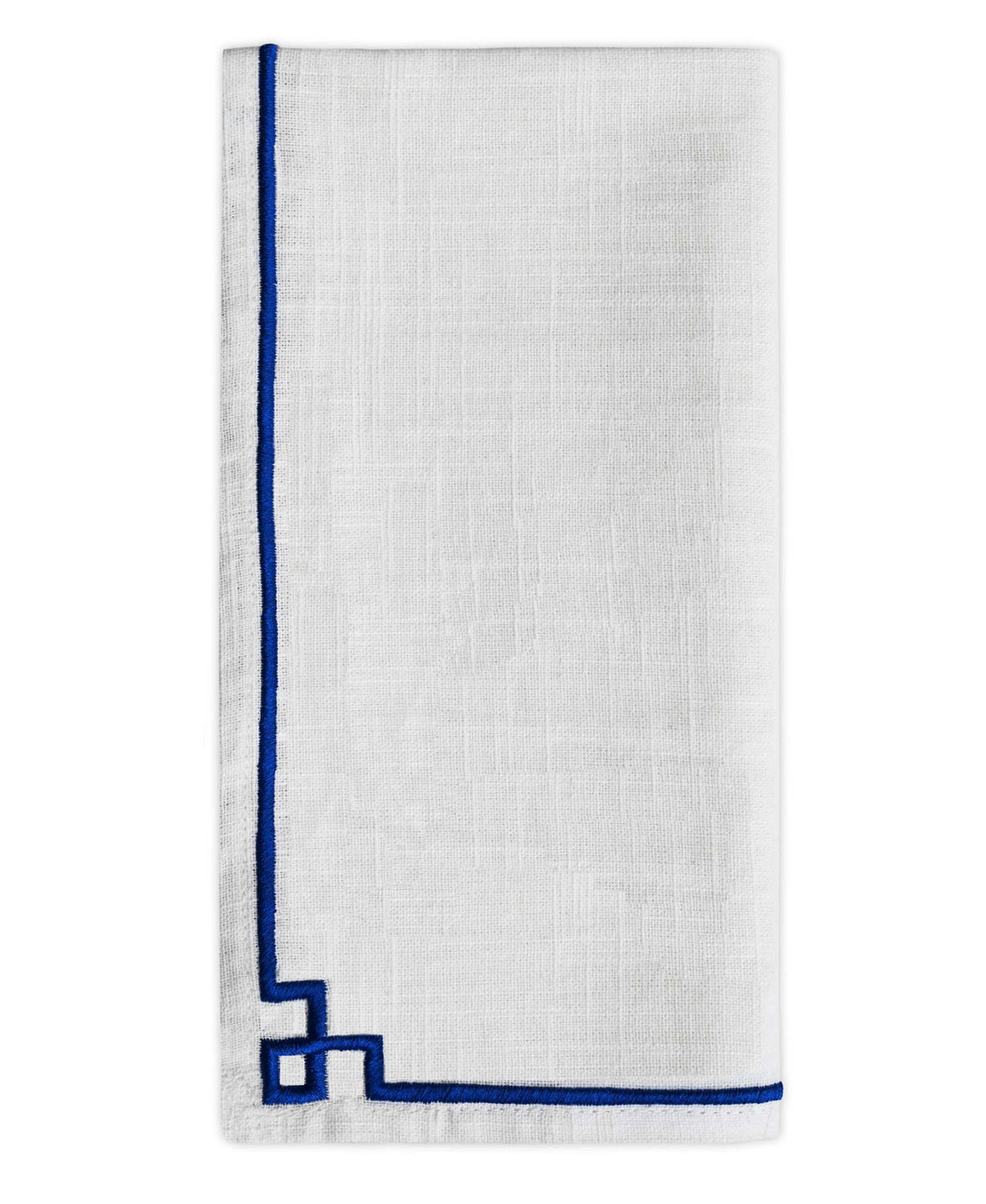 Vibhsa cotton table napkins set of 4 with blue embroidery border 20x20 on Tampa Home & Garden Store