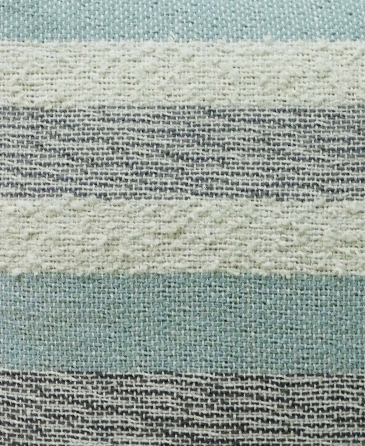 Vibhsa handwoven textured stripe decorative pillow teal beige gray woven pattern on Tampa Home & Garden Store