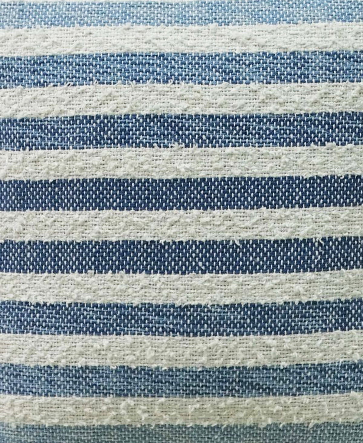 Vibhsa throw pillow fabric 100% cotton ombre textured stripe in blue and cream on Tampa Home & Garden Store